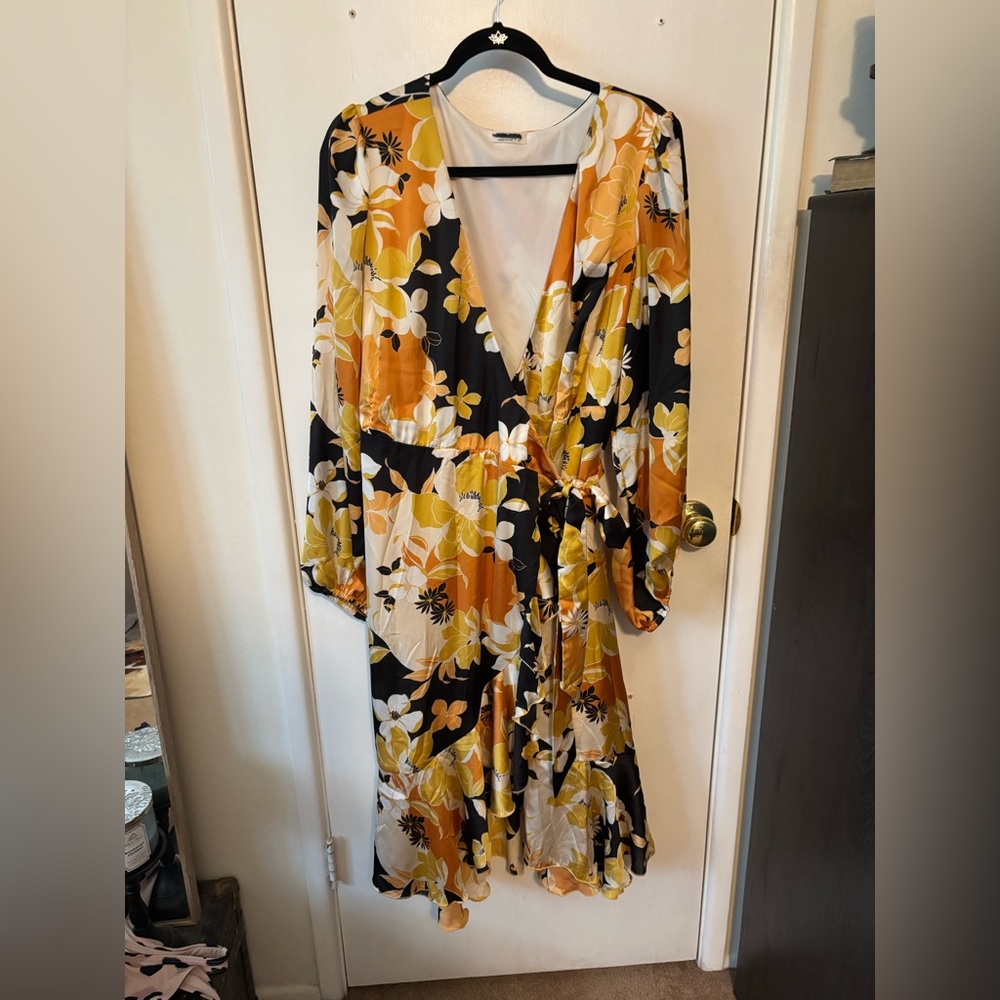 Kiyonna Serena Satin Wrap Dress